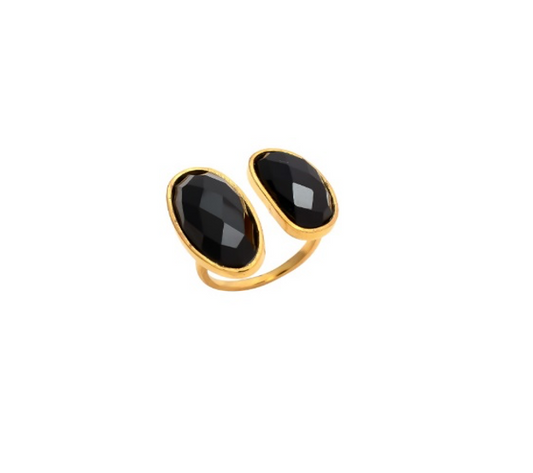 STONE BLACK RING